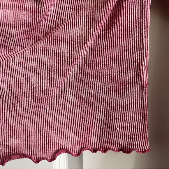 Aeropostale Pink Ribbed Off Shoulder Crop Top - Picture 5 of 6